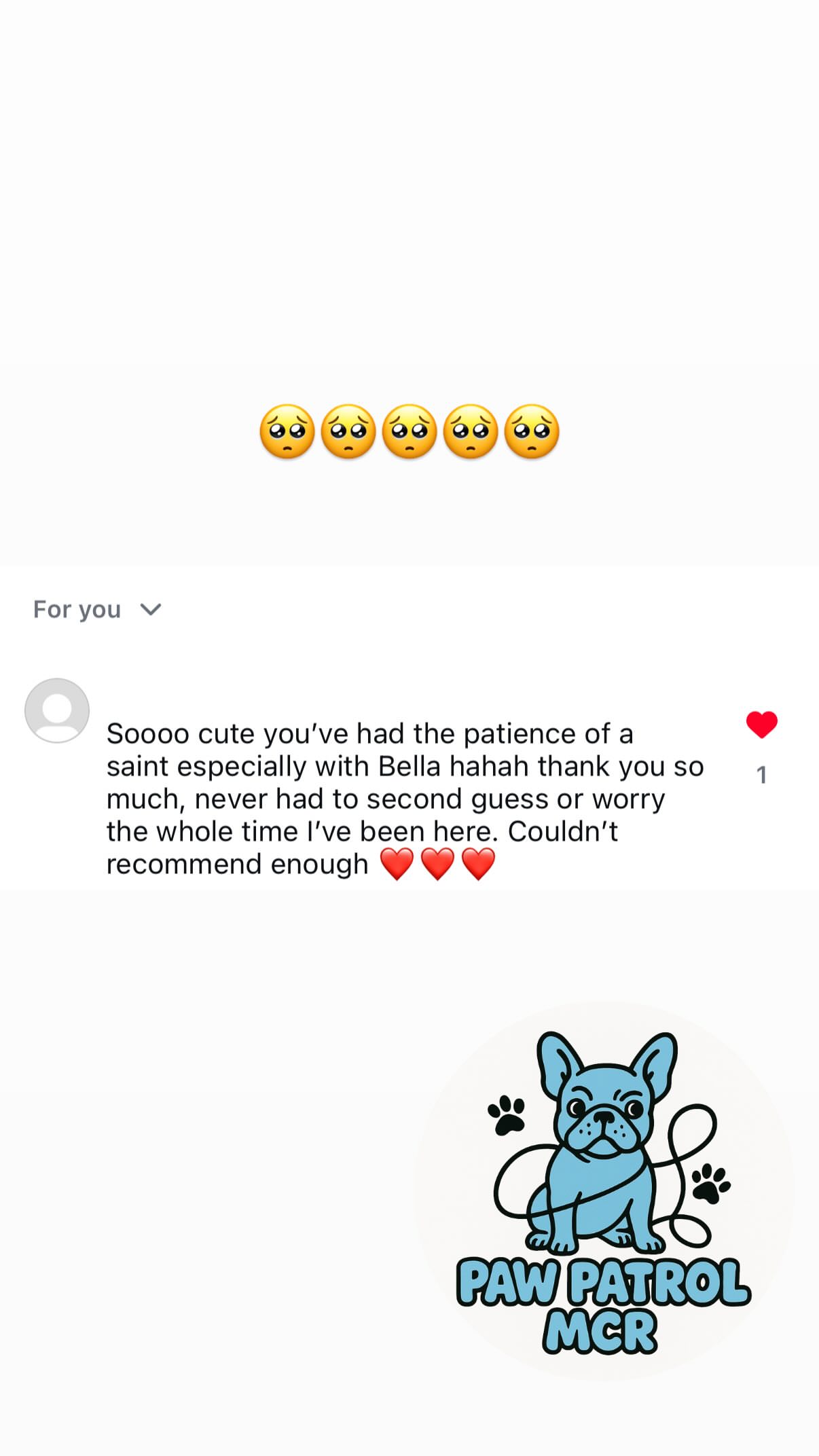 Customer testimonial