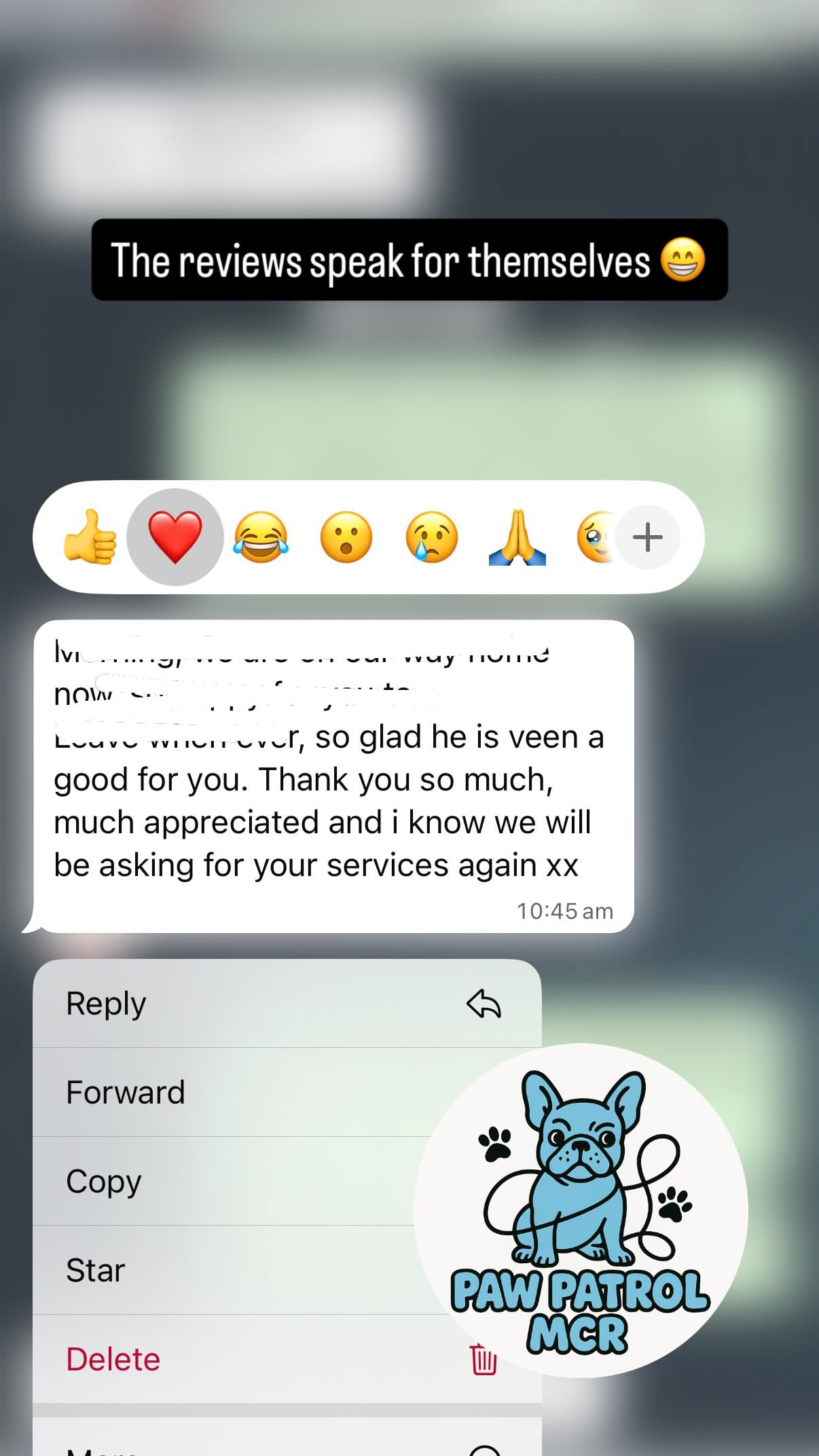 Customer testimonial