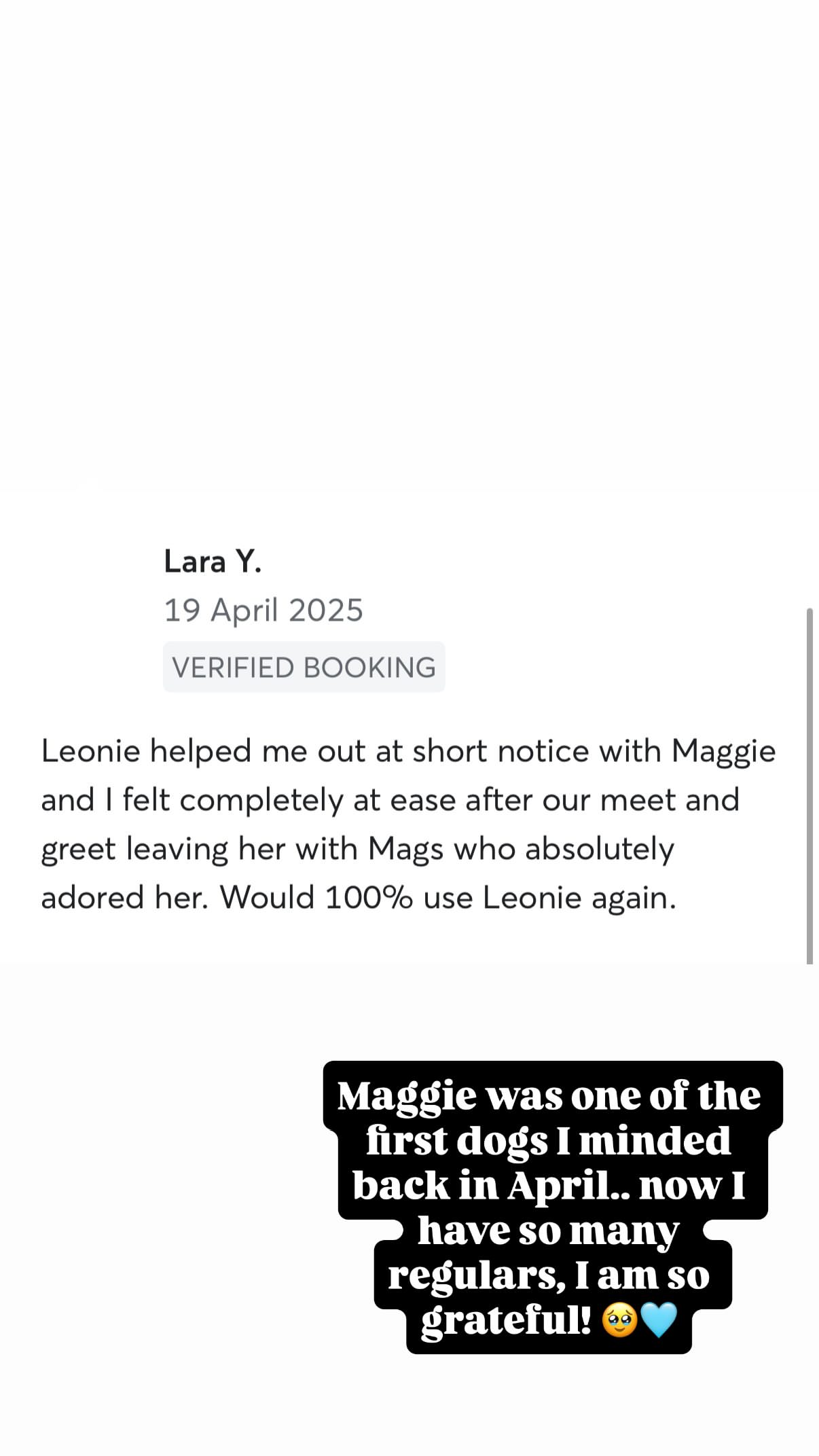 Customer testimonial