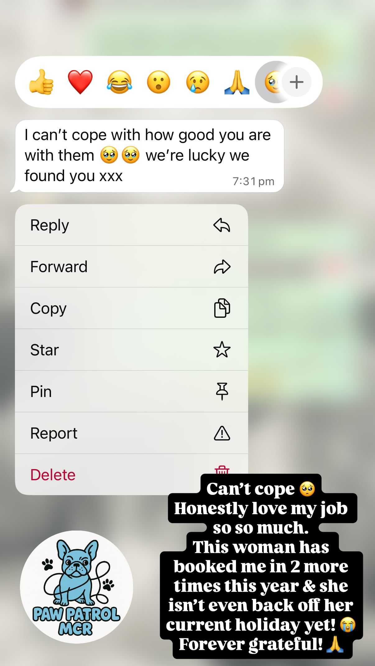 Customer testimonial