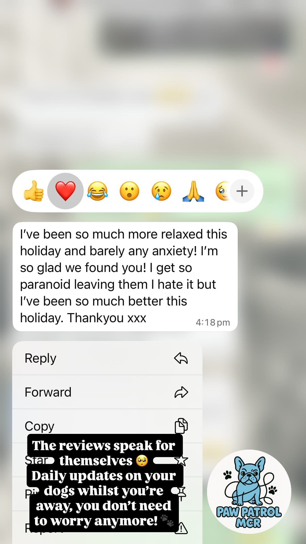 Customer testimonial